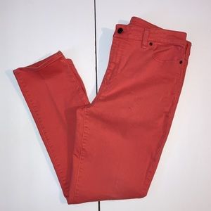 Heritage slim ankle orange jeans size 12/31